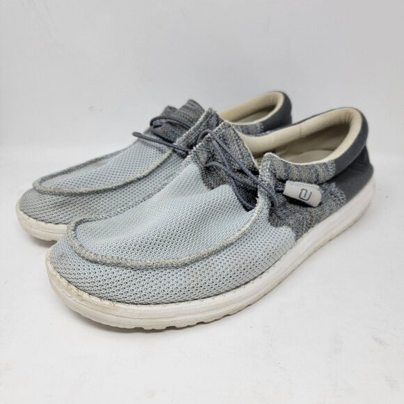 Hey Dude Wally Sox Funk Slate Gray Men's Size 9‎ Comfort Shoes - Picture 1 of 5